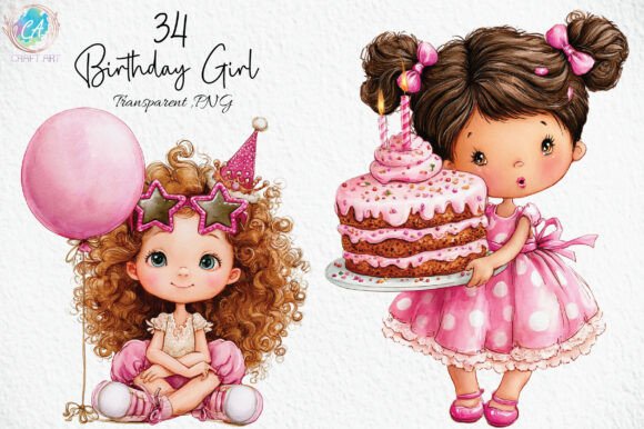 Download Birthday Girl Quirky Clipart PNG - Quirky clipart Collection