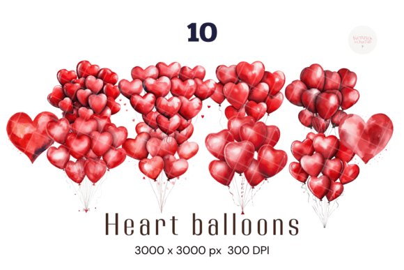 Download Heart Balloon | Watercolor | Card Making - Card Collection