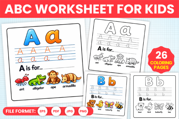 Download ABC Worksheet Coloring Pages for Kids - Abc Collection